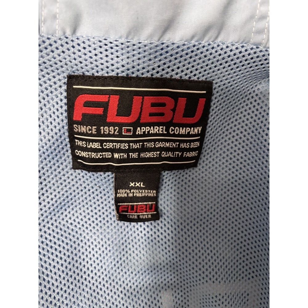 Men's vintage FUBU Sport windbreaker jacket 2XL Blue - Picture 9 of 16